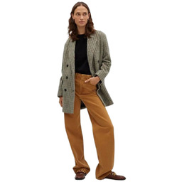 Płaszcz damska Mango Darwin wełniany w pepitkę-L