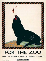 onthewall Dla zoo londyńskie metro vintage kolej plakat