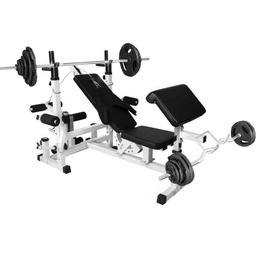 Zestaw 130 kg - Ławeczka wielofunkcyjna + 2