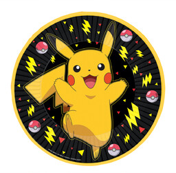 Talerzyki urodzinowe Pokemon - 23 cm - 8