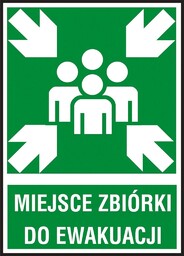 Z-18E - Znak ewakuacyjny Miejsce zbiórki do ewakuacji