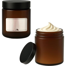 mikken 2 szklane słoiki 180 ml brązowe tygielki