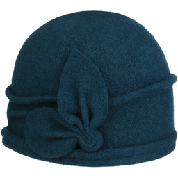 Czapka z Sukna Welnianego Jorina by Seeberger, petrolowy,