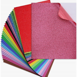 PAPIER BROKATOWY 56 ARKUSZY 29.7X21CM KOLOROWY BLYSZCZACY KARTON