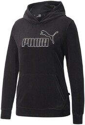Bluza z kapturem damska Puma ESS+ Velour czarna