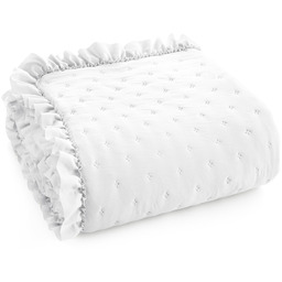 Narzuta 170 x 210 Pikowana Dekoracyjna Libi3 Biała