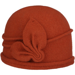 Czapka z Sukna Welnianego Jorina by Seeberger, terakota,