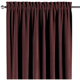 Zasłona na kanale z grzywką 1 szt., bordowy,