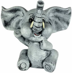 Skarbonka figurka słoń słonik ceramika szara 23x29
