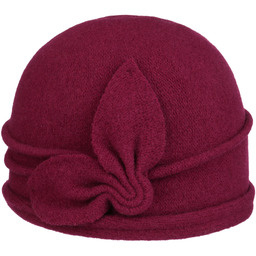Czapka z Sukna Welnianego Jorina by Seeberger, malinowy,