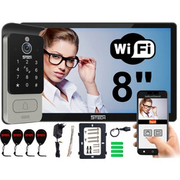 Cyfrowy 2-żyłowy Wideodomofon Premium WiFi 5TECH Twin FullHD