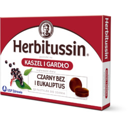 Herbitussin Kaszel i Gardło, 12 pastylek do ssania
