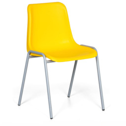 Krzesło do jadalni plastikowe AMADOR, żółte