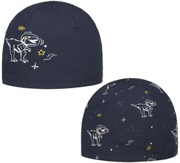 Czapka Dziecieca Spacedinos by maximo, ciemnoniebieski, 49-51 cm