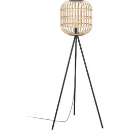 EGLO lampa stojąca Bordesley, 1-płomienna lampa vintage, naturalna,