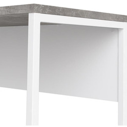 Biurko narożne białe / szare mat 145 cm
