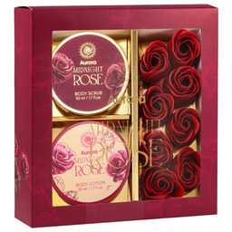 AURORA Zestaw prezentowy Midnight Rose Kwiaty mydlane Box