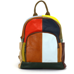 Wzorzysty damski plecak skórzany z wzorem mozaiki