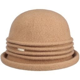 Kapelusz z Sukna Welnianego Rikke by Seeberger, beżowy,