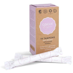 GINGER ORGANIC_Tampons Normal tampony organiczne z aplikatorem 14szt