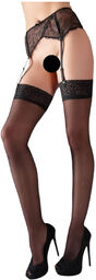Cottelli - Koronkowe pończochy (czarne) - 4/XL