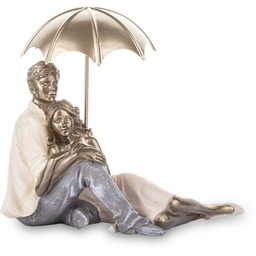 Figurka dekoracyjna para pod parasolem family 15x18x11 134135