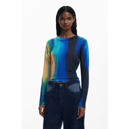 Cienki sweter z pionowym gradientem