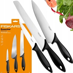 Fiskars Zestaw Komplet 3 Noży Kuchennych Ostre