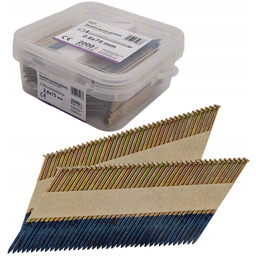 Gwoździe do gwoździarki łączone papierem 2,8x75mm Pierścieniowe 34°