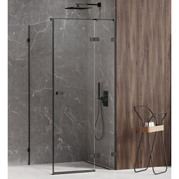 Czarna kabina prysznicowa prawa 80x90 EXK-1565 Avexa Black