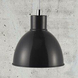 Nordlux Lampa wisząca Pop z metalowym kloszem, antracytowa