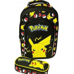 Plecak szkolny St. Majewski Pikachu Pokemon piórnik czarny