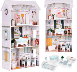 Domek Dla Lalek Alice 3 Piętra 4 Pomieszczenia