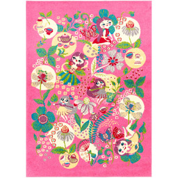 Dywan Dziecięcy Funky Folk Różowy 133X180 cm