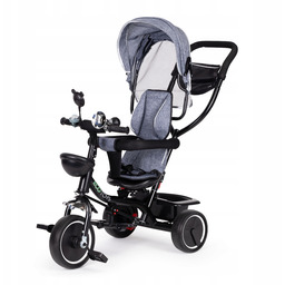 Rowerek Trójkołowy Wózek Obracene Siedzisko Daszek Koszyk Barierki