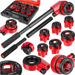Gwintownica do rur Lex zestaw 6 głowic 1/4"–1
