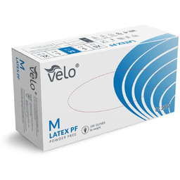 VELO LATEX PF M Rękawice lateksowe bezpudrowe diagnostyczne,
