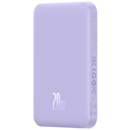 Powerbank Mini 5000mAh 20W kabel USB-C 20V fioletowy