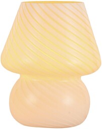 Lampa stołowa Lindby Andriana, żółty/biały, szkło, Ø 15