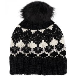 Ciepła czapka damska z pomponem norweski wzór jesień