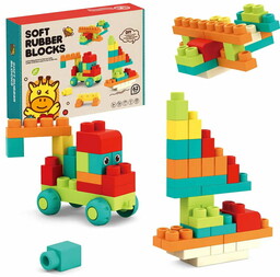 SOFT blocks - miękkie klocki konstrukcyjne 62 elementy