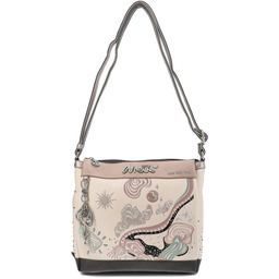 Anekke Beżowa Torebka Elegancka Listonoszka Damska