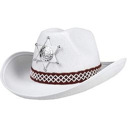 Boland - Kapelusz dziecięcy szeryfa, srebrna gwiazda, sznurek