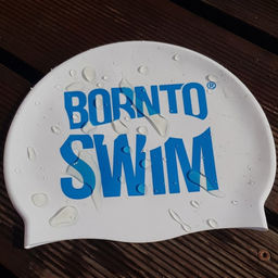 Czepek do pływania borntoswim classic silicone jasnoniebieski