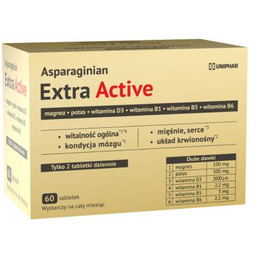 UNIPHAR Asparaginian Extra Active, 60tabl.
