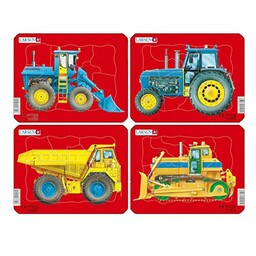 Larsen Z1 traktory, wywrotka, ciężarówka, buldożer zestaw puzzli