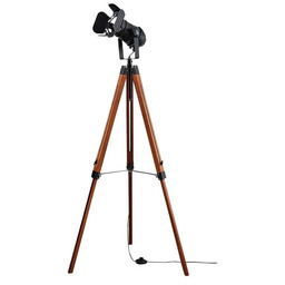 Lindby - Hilma Lampa Podłogowa Wood/Black