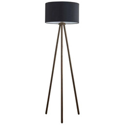 Lindby - Majken Lampa Podłogowa Dark Grey/Black