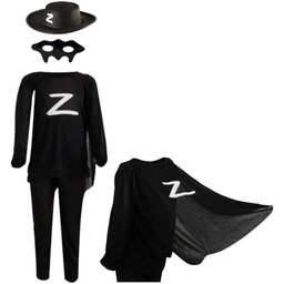 Strój Zorro 110-120Cm Kombinezon Maska Kapelusz