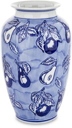 Wazon dekoracyjny ceramiczny niebiesko biały 26,5x15x15 170531
